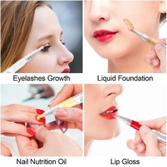 10 Pack Nail Oil Pen Cuticle Oil Pen with Brush Tip Lip Gloss Tubes Brush