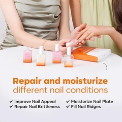 modelones Nail Strengthener Clear 0.51 Fl Oz (Pack of 1), B2-Crystal