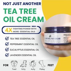 All Natural Foot Cream for Cracked Heels & Dry 4 FL Oz (Pack of 1), yellow