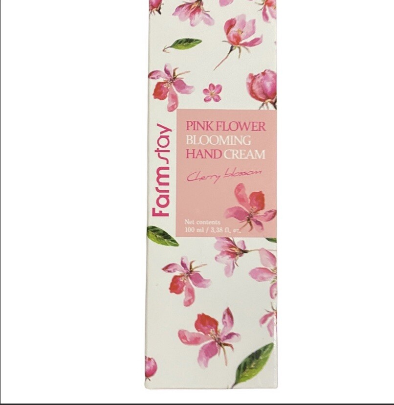NIB Farmstay Pink Flower Blooming Hand Cream Cherry Blossom 3.38 fl oz (100 ml)