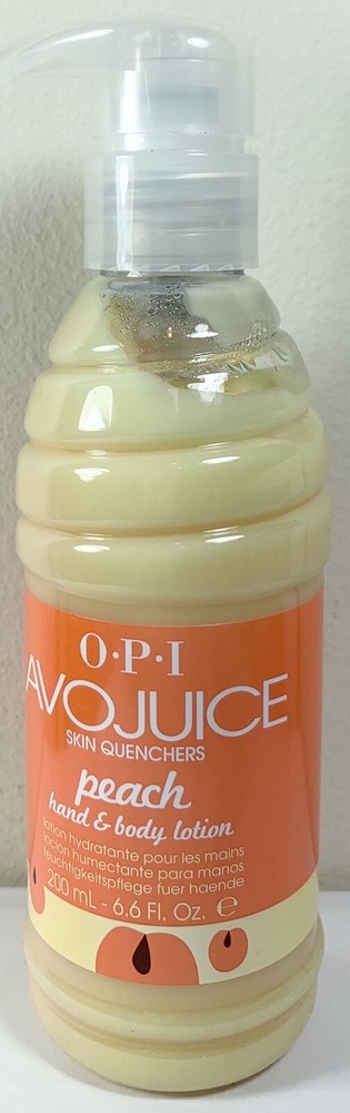 OPI Avojuice Skin Quenchers Hand Body Lotion PEACH 6.6oz = 200ml NEW