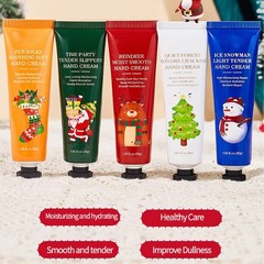 1 Set 5PCS Hand Lotion For Winter Hand Cream Hydrating Christmas Gift Xmas