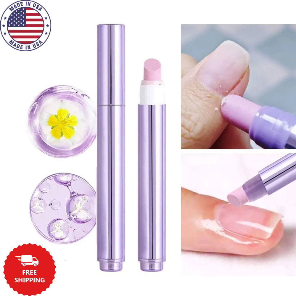 3-in-1 Cuticle Oil Pen, Cuticle Pusher Nail Oil Pen with Ceramic Tip, 2pcs