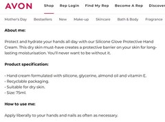 3 x Avon CARE Silicone Glove Protective Hand Cream 3 x 75ml brand new
