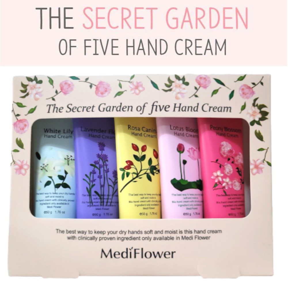 Medi Flower Secret Garden Of Five Hand Cream 50g(1.76oz) x 5 Fragrance Moisture