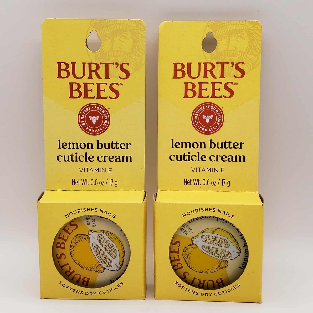 Burt’s Bees Lemon Butter Cuticle Cream with Vitamin E 0.6 Oz (Pack of 2)