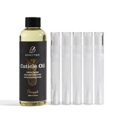 BPrettier Bulk Cuticle Oil Set, 200ml Applicator Bottle with 5 Travel Yellow