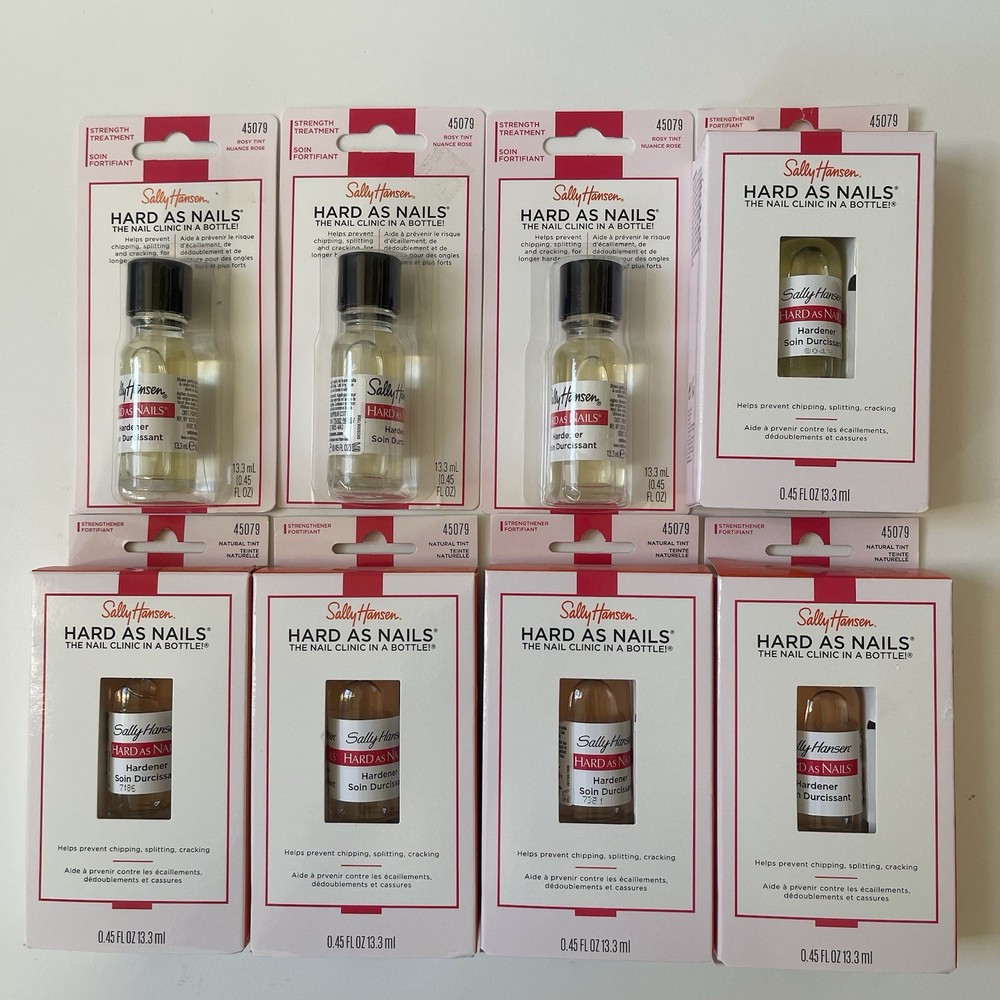 8 Sally Hansen Hard As Nails Nail Hardener,salonTested 0.45oz Natural Tint-45079