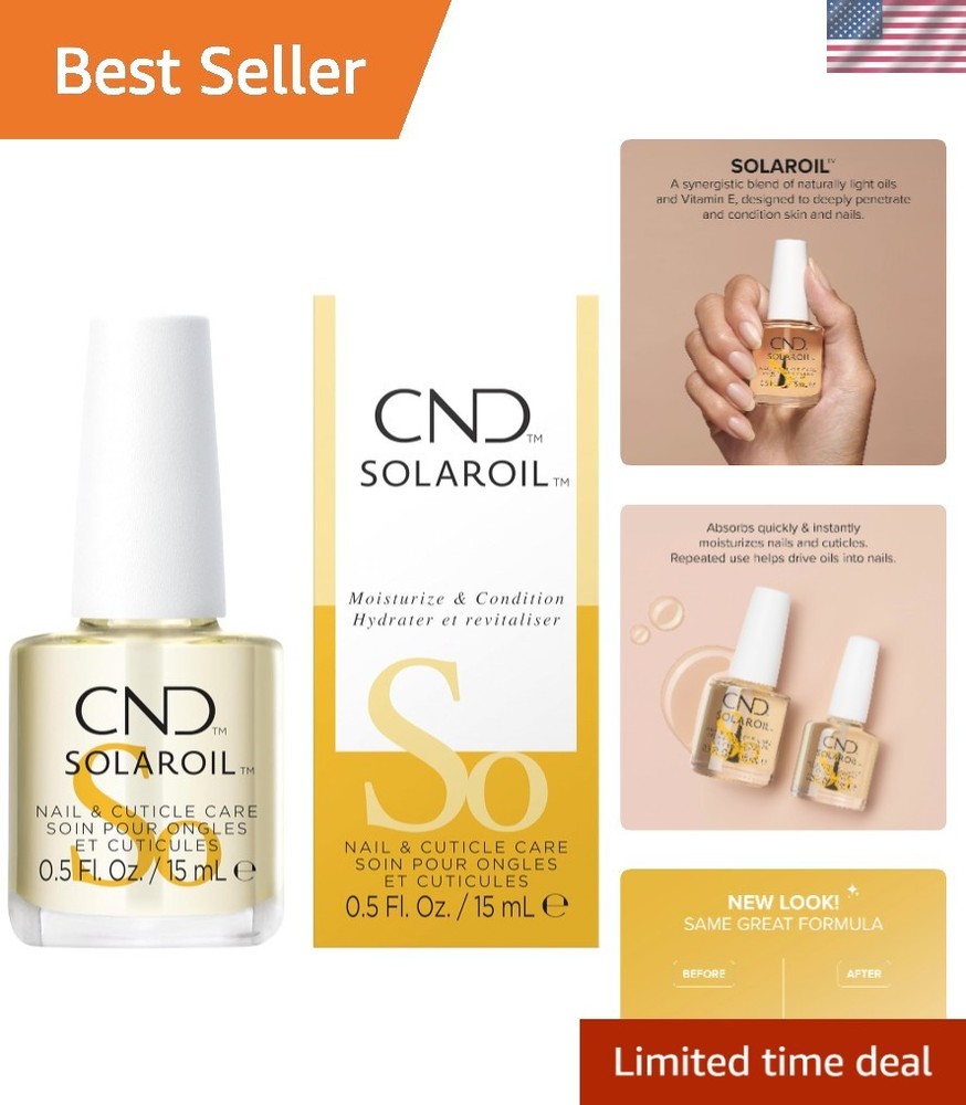 Luxury Cuticle Oil – CND SolarOil with Jojoba & Rice Bran for Healthy Nails