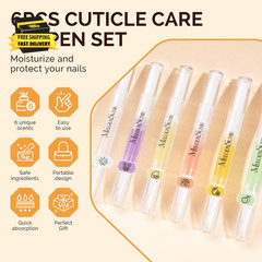 6Pcs Cuticle Oil Pen Set,Nail Moisturizing Cuticle Oil Enriched with Vitamin E,S