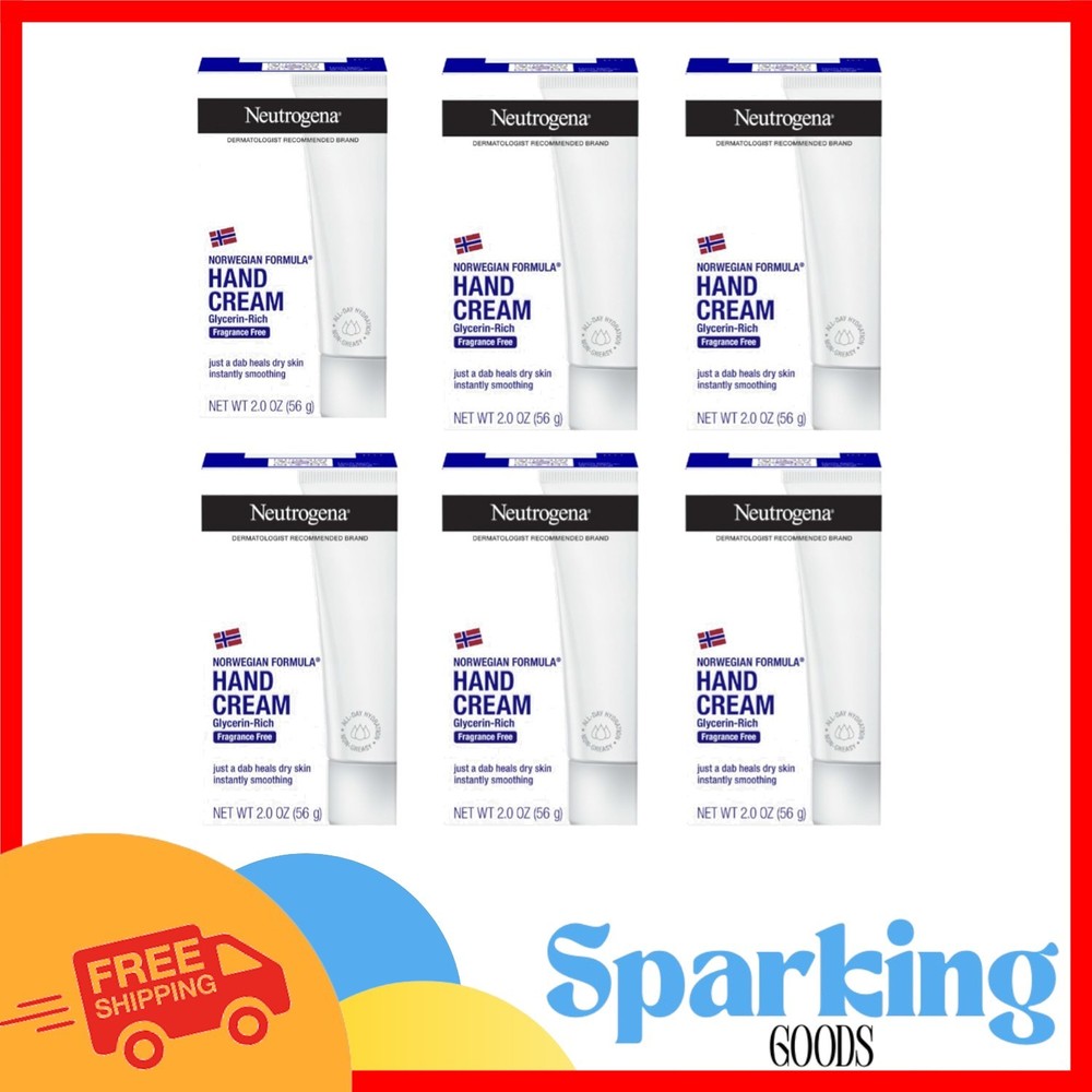 Intensive Relief Neutrogena Hand Lotion – 6 x 2 oz Glycerin Cream for Dry Hands