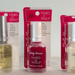 NEW Sally Hansen Hard as Nails Nail Polish Hardener 3 Pack: White, Red & Creme