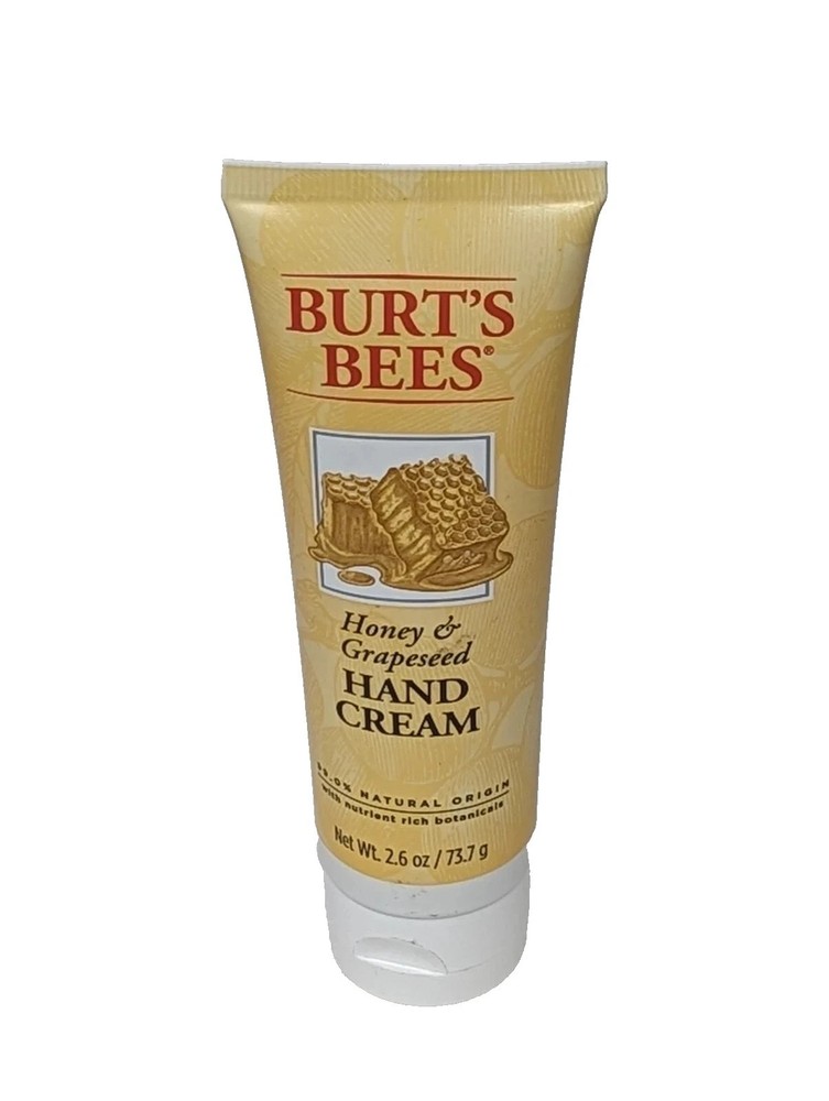 1 Tube Burt’s Bees Honey Grapeseed Hand Cream 2.6 oz Brand New