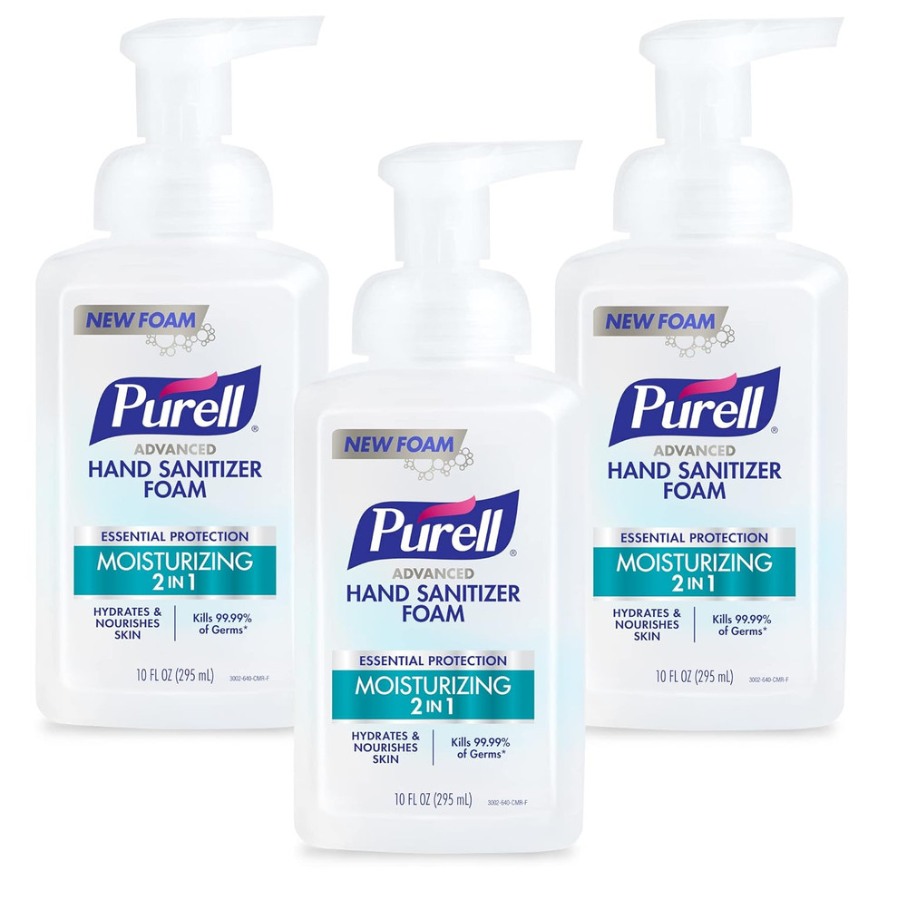 Purell Advanced Hand Sanitizer 2in1 Moisturizing Foam, Naturally (Pack of 3)