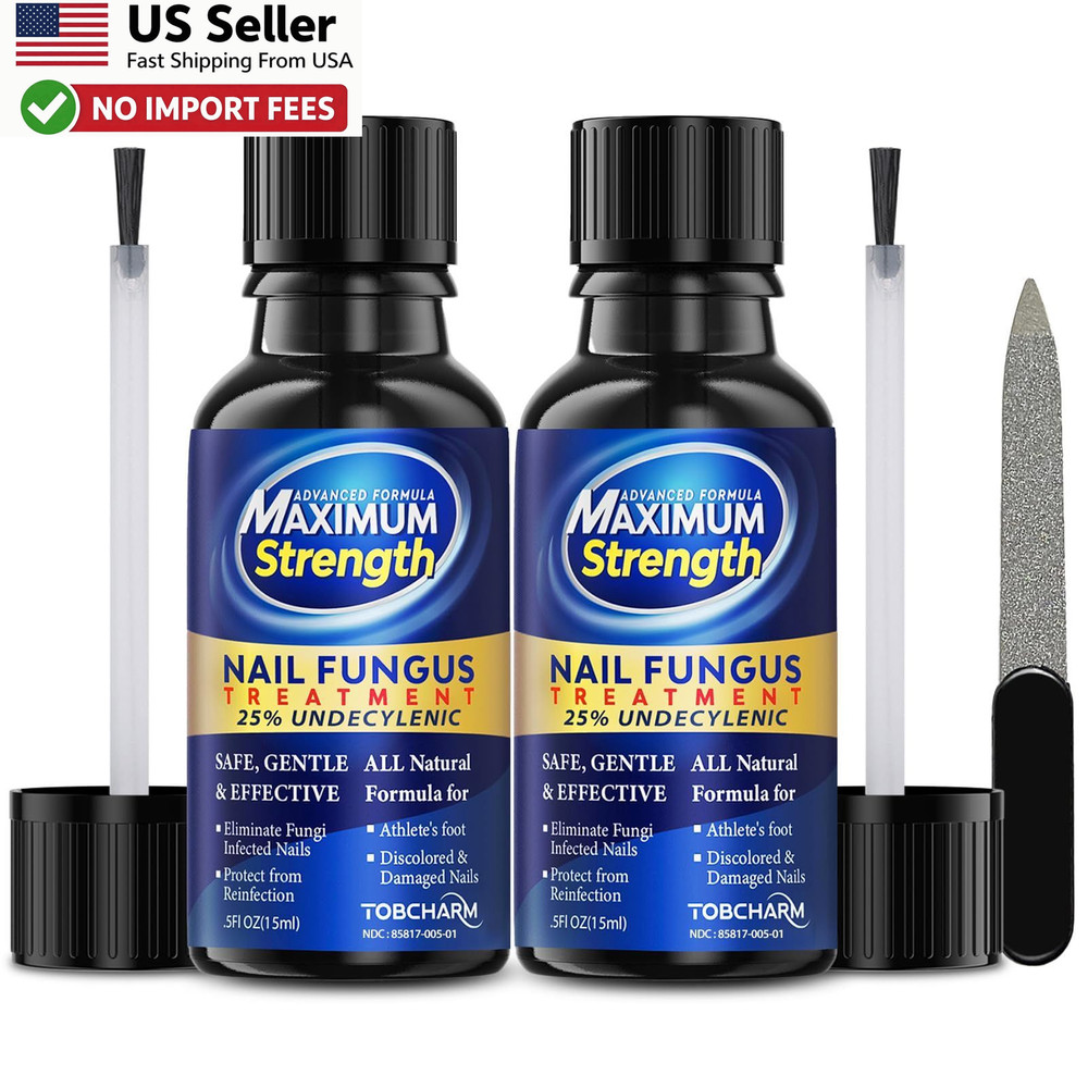 Toenail Fungus Treatment 25pct Undecylenic Acid AthletesFoot 2pcs Kit FROM USA