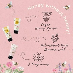 3 x Heathcote & Ivory Busy Bees Hand Cream Trio Gift Vegan Manuka Leaf Extract