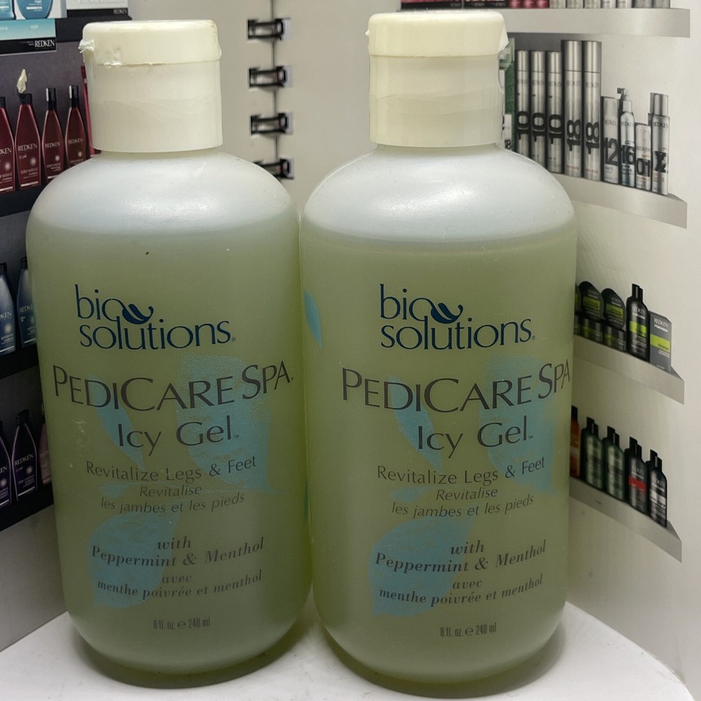 BIO SOLUTIONS PEDICARE SPA ICY GEL 8 OZ LOT OF 2