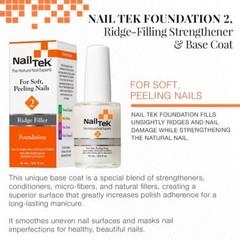 Nail Tek 2 Ridge Filler Foundation Base Coat for Normal, Healthy Nails 0.5oz
