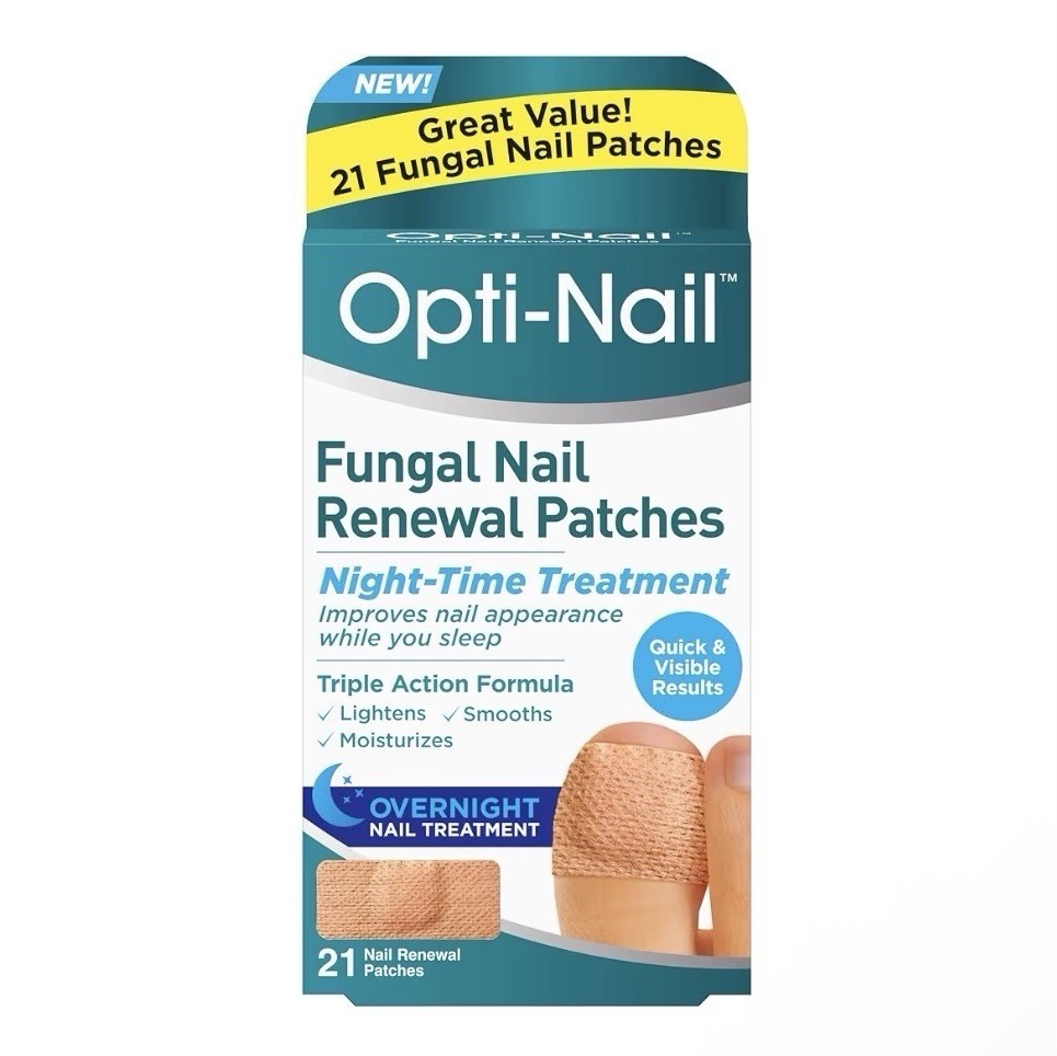 Opti-Nail Fungal Nail Renewal Patches Night-Time Overnight Treatment, 21 Patches