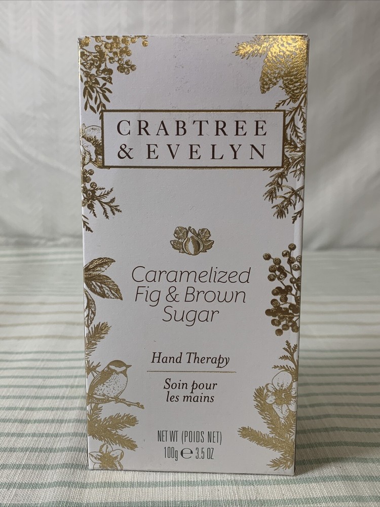 Crabtree & Evelyn CARAMELIZED FIG & BROWN SUGAR Hand Therapy 3.5 oz Cream NIB