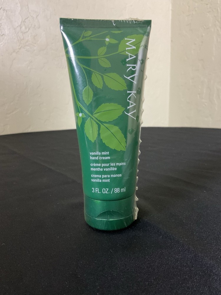 Mary Kay Vanilla Mint Hand Cream 3 oz New Sealed In Plastic Scented Moisturizer