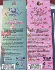 Ioni🎀Pink Cowgirl🎀(2) Nail Cuticle Oil Grapefruit & Cactus Fruit NIB Nail Care