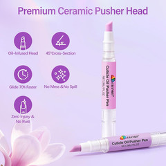 Ebanku Cuticle Remover Kit Nail Care Set with Cuticle Cream and Oil Pusher 2