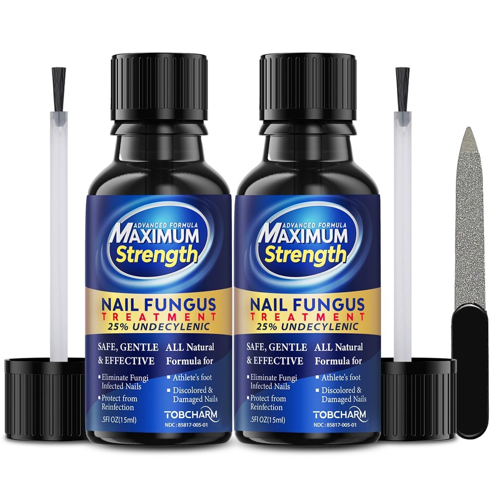 Toenail Fungus Treatment with 25% Undecylenic Acid, Toe Black
