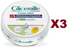 3 GLICEMILLE HAND CREAM 2IN1 MOISTURIZING AND VELVETY WITH ORGANIC CHAMOMILE 100ML