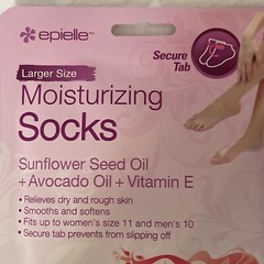 3-pk Epielle Moisturizing Socks Sunflower Seed Oil Avocado Oil Vitamin E