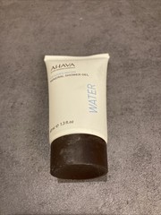 AHAVA 4 PC TRAVEL SIZE SHOWER GEL, BODY LOTION, HAND AND & FOOT CREAM WITH BAG