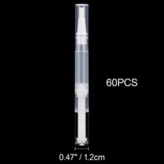 10Pcs 3ml Transparent Twist Pens Cuticle Oil Pen Empty Nail Oil Pen w/ Brush Tip