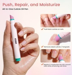 Ceramic Cuticle Oil Pusher Pen -3 in 1 Remover for Green 1PCS