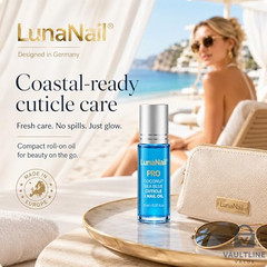 LunaNail Coconut Sea Blue Roll-On Cuticle Oil 0.37 oz Vitamin E Serum