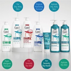 Curel Extreme Dry Hand Relief Lotion – Fragrance Free Long Lasting Cream 3oz 3Pk