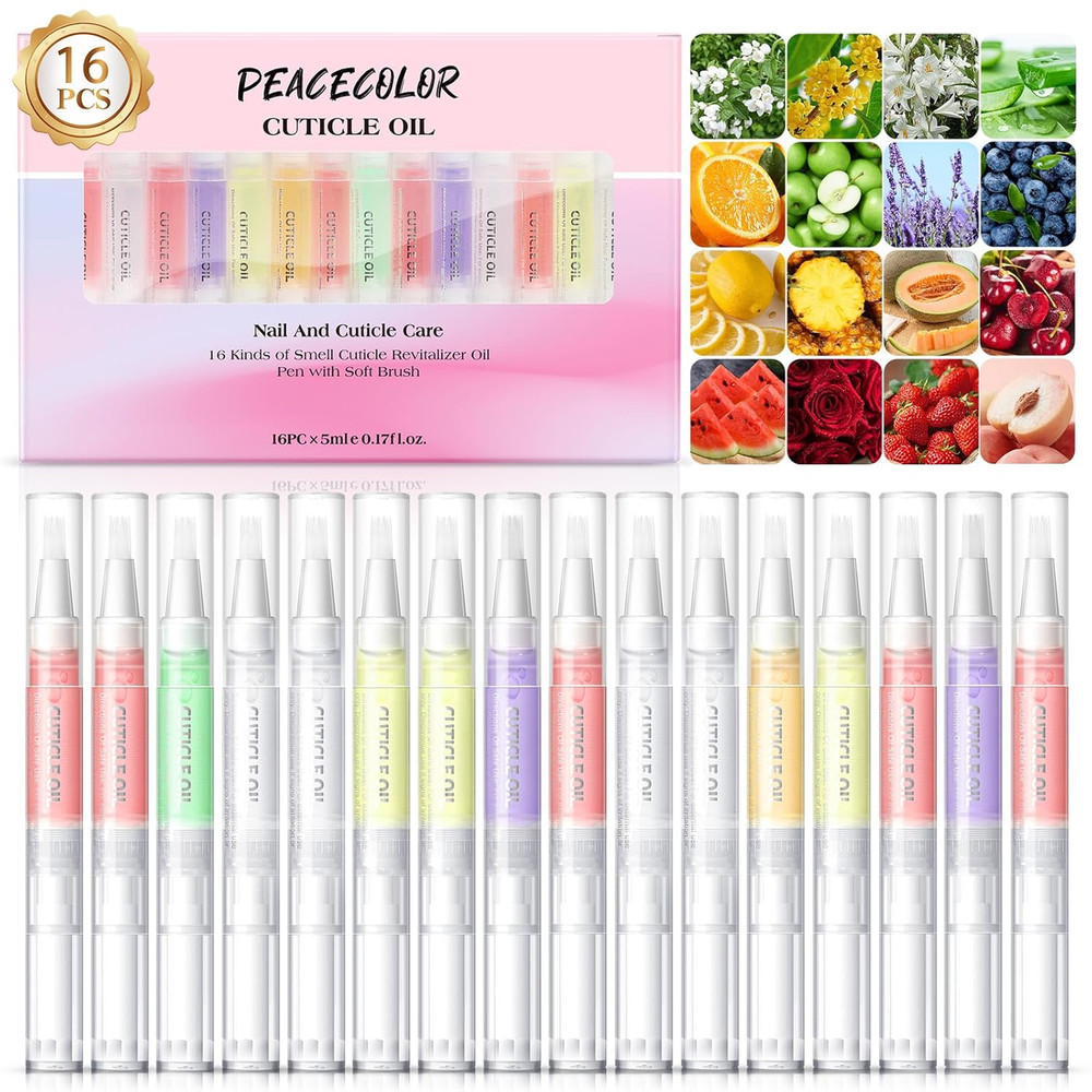 Cuticle Oil Pen 16 Pack Nail Moisturizer Nail Softener and Strengthener Nail