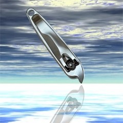2 Slanted Edge Nail Clippers & Cuticle Trimmer Side Angle Stainless Steel