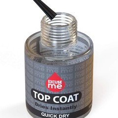 EXCUSE ME Duo Set Quick Dry Fast Top Coat + Base Clear Long
