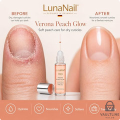 LunaNail Verona Peach Glow Cuticle Oil Roll-On Serum 11ml