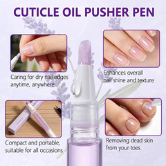 2-In-1 Ceramic Cuticle Oil Pusher Pen, for Dry & Damaged Nails, Hangnails | Gent