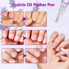 2-In-1 Ceramic Cuticle Oil Pusher Pen, for Dry & Damaged Nails, Hangnails | Gent