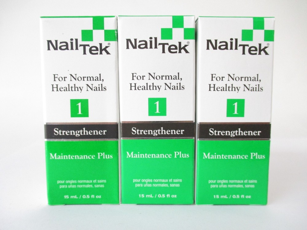 (3) Nail Tek Strengthener 1 Maintenance Plus For Normal Healthy Nails 0.5 oz
