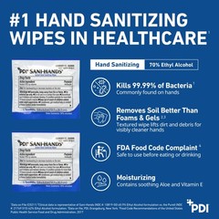 Sani-Hands Hand Sanitizer Wipes 100 Packets Per Box 100 Count (Pack of 1)