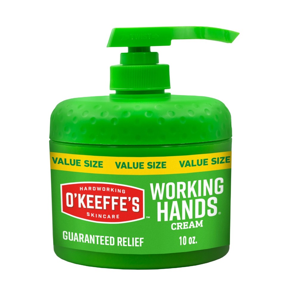O’Keeffe’s Working Hands Hand Cream in a Pumpable Jar for 1 Pack, White