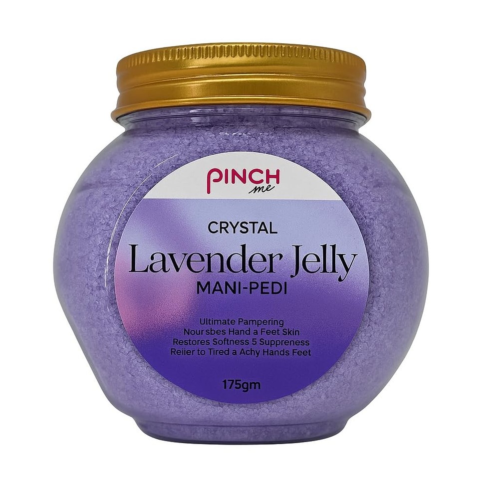 Pinch Me Crystal Lavender Jelly Dead Sea Salt Soak for Mani-Pedi 175g