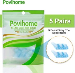 Povihome 10 Pack Pinky Toe Separator and 10 Count (Pack of 1), Blue