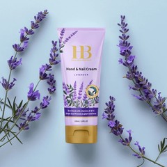 H&B 100ml LAVENDER Hand & Nail Cream, Dead Sea Minerals, Protects Hand Skin