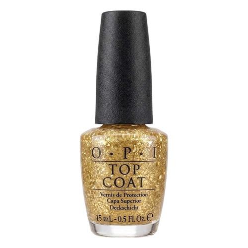 OPI Top Coat Glim Merry Gold Glitter 0.5oz / 15ml