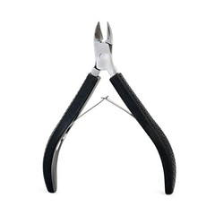 Aerosoles Stainless Steel Cuticle Nipper Clipper – Travel-Friendly Black