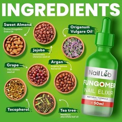 NAIL LAB Premium Natural Nail Care Routine with 1.7 Fl Oz (Pack of 1), Green